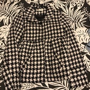 Houndstooth black and white jacket size large